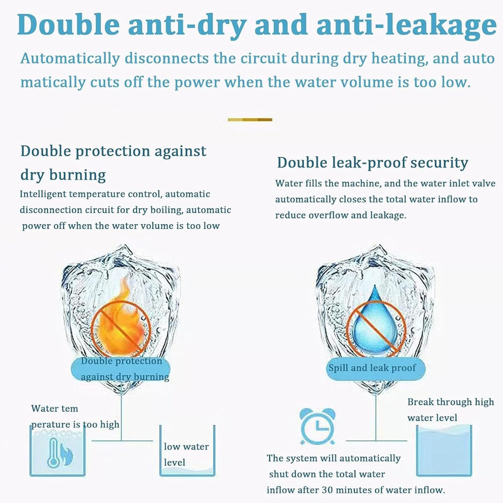 Water Dispenser - Wall-Mounted, Dual Temperature Control, Intelligent Design, Quick Heat 30L/h, Temperature Adjustment for Household and Office Use