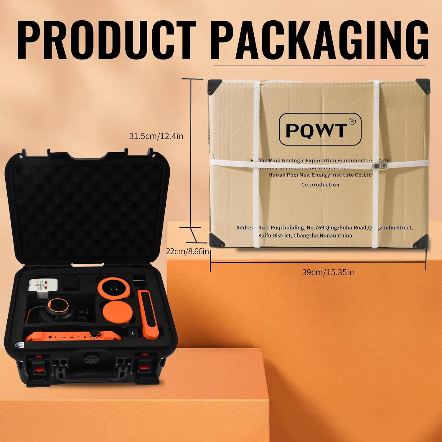 Underground Water Leak Detectors for Home and Outdoor PQ125C Wall Pipe Water Leakage Detection with Touchscreen Earphone and Carrying Case Multi Sensor Acoustic Pipeline Sound Intensifier