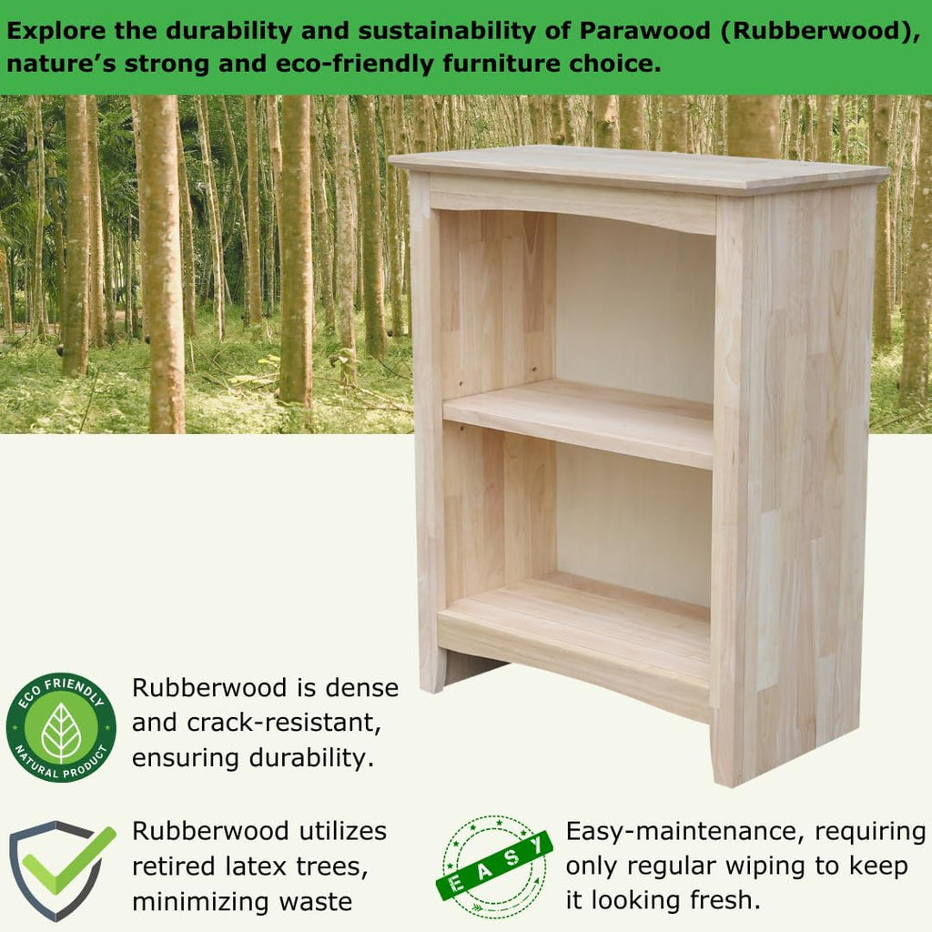 Solid Wood Shaker Bookcase - 30' H