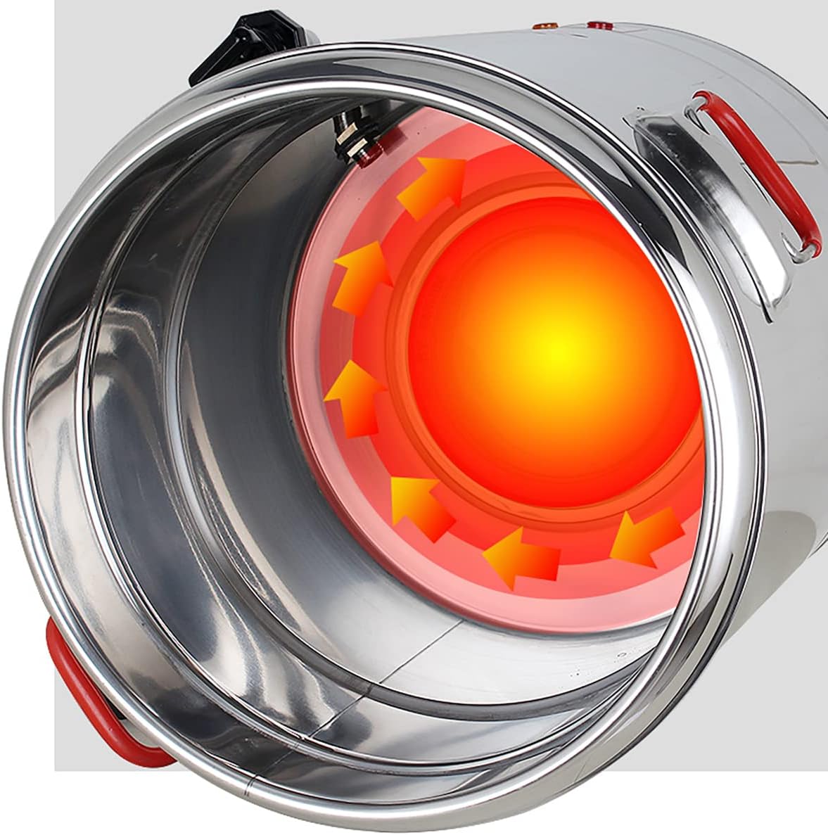 2800W Commercial Electric Catering Urn, 30-110°C Temperature Control Knob, Hot Water Boiler Dispenser Tea Boiler, Electric Boiling Water Bucket,37L