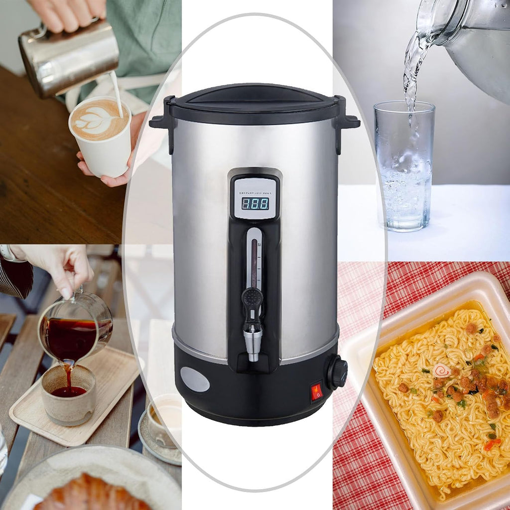 Double Wall Stainless Steel Insulation Bucket, Electric Hot Water Dispenser, Independent Switch & Temperature Controller, Suitable For Boiling Water, Brewing Tea, Hot Milk