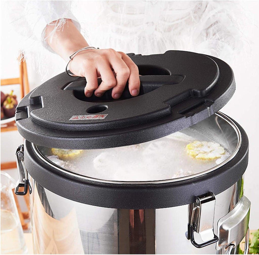 Electric Hot Water Dispenser - Double-Layer Stainless Steel Boiler, Milk & Coffee Heater with Tap, Ideal for Office & Commercial Use, Catering Tea Urn