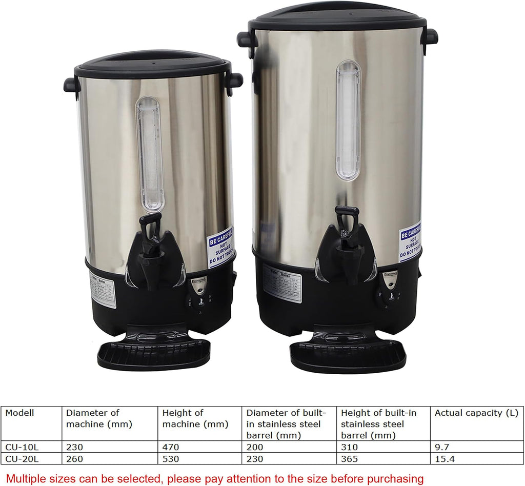 15.4L Hot Coffee Dispenser Boiling Water Machine with Independent Filter for Store Coffee and Tea 110V 1300W