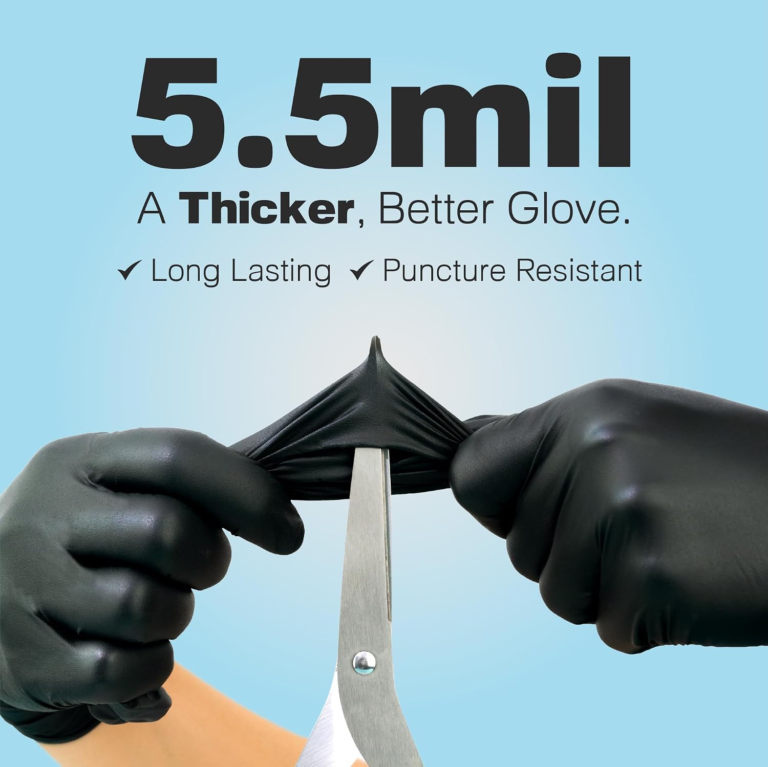 Raxwell Disposable Nitrile Gloves - Latex-Free Design - Puncture-Resistant Medical Gloves - Textured Grip for Food Prep