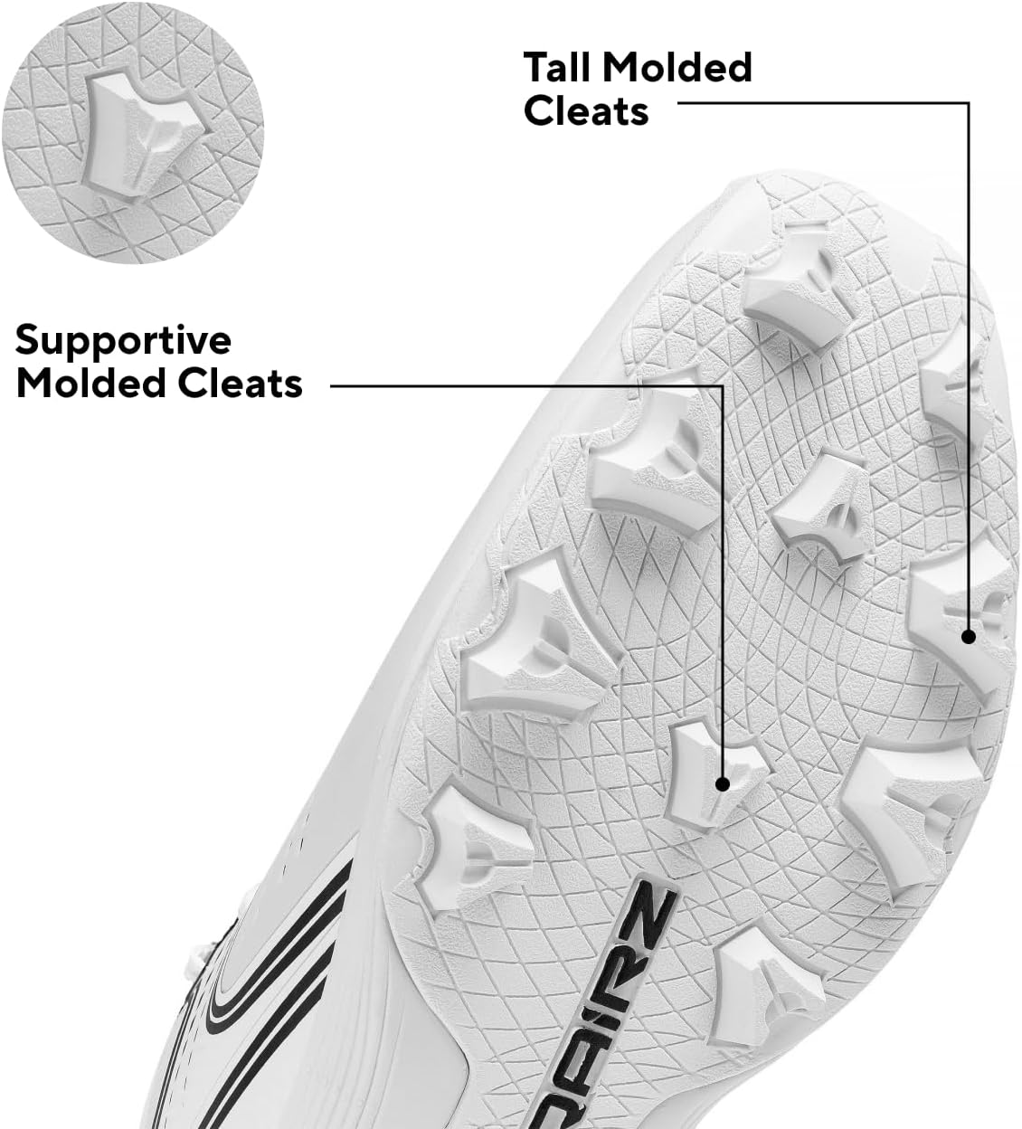 SQAIRZ Men's GFP Baseball Molded Cleats