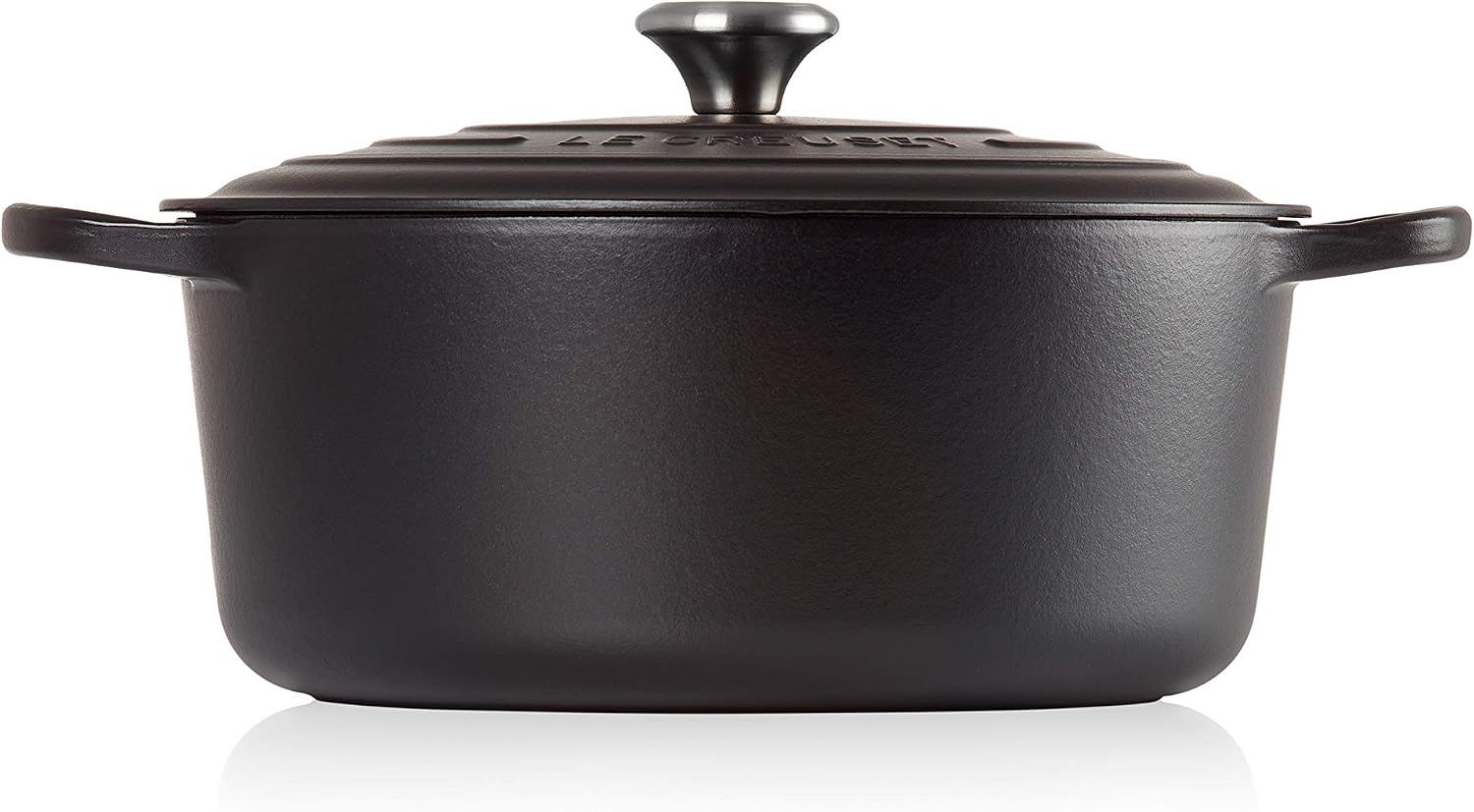 Le Creuset Signature Cast Iron Round Casserole, 30 cm - Matte Black Licorice