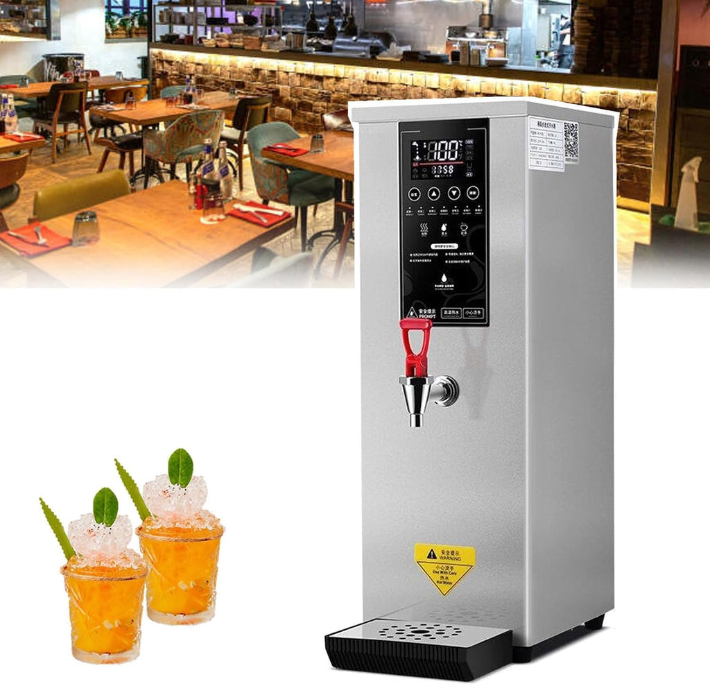 Commercial Autofill Hot Water Dispenser, Digital Control Panel, Auto Temperature Control, Instant Hot Water Boiler for Tea & Coffee (White)