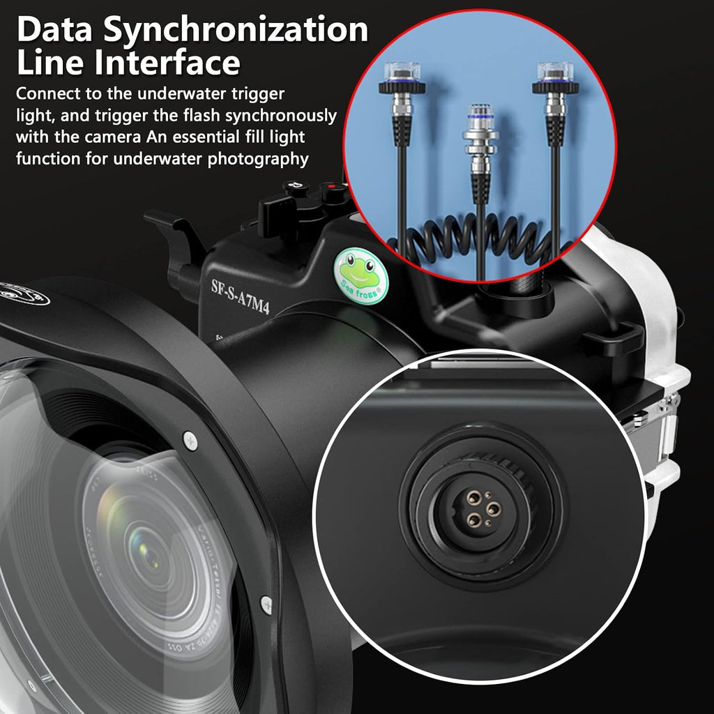 Seafrogs Underwater Housing for Sony A7M4 A7 IV + WA005-A 6 Inch Dome Port Kit [40M/130FT] Waterproof Case for Sony Alpha7 IV (ILCE-7M4 a74) +28-70mm F3.5-5.6, 24-70mm F2.8 GM Lens