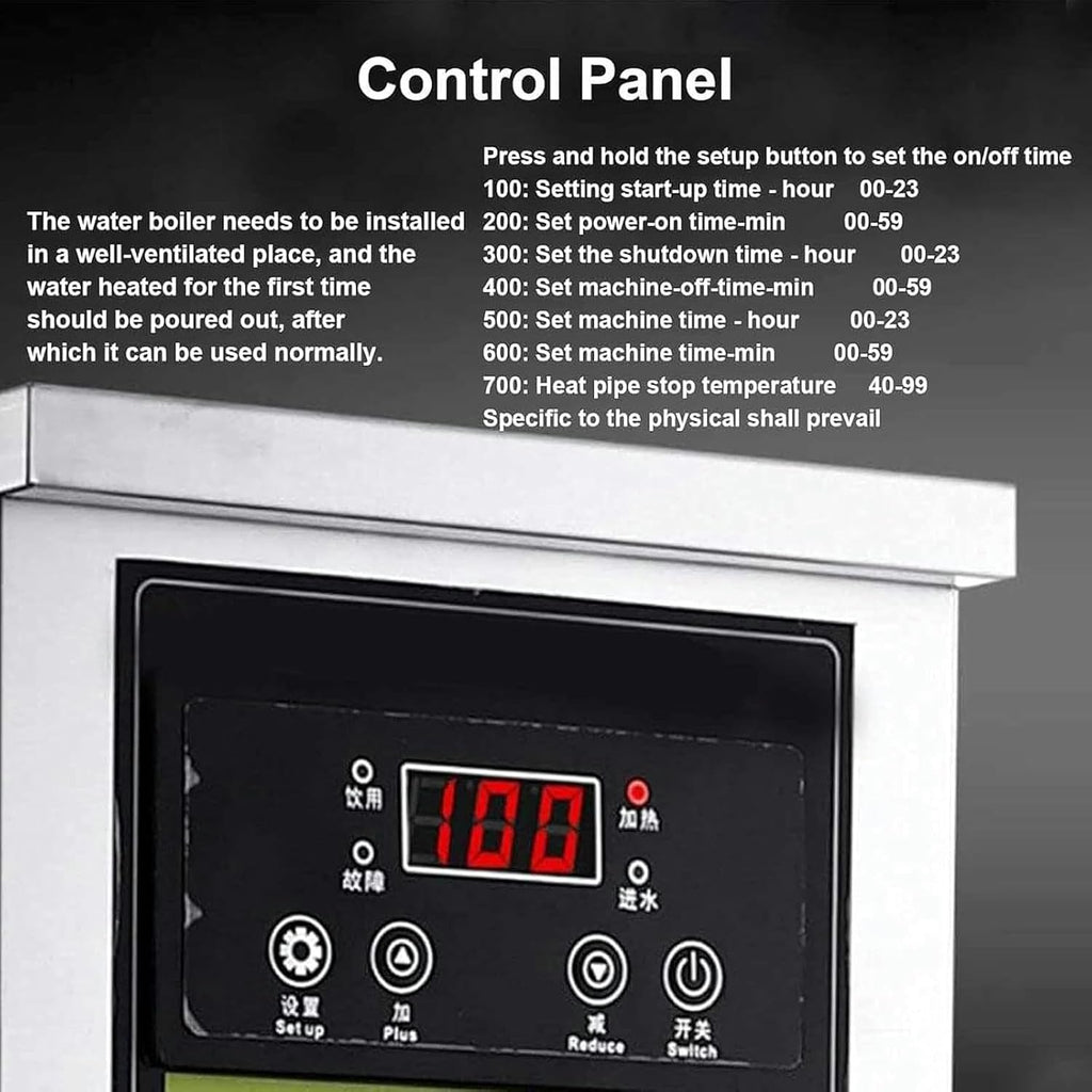 Commercial Automatic Hot Water Boiler, 50L/H Tabletop Hot Water Dispenser With Smart Control Panel, Non Drip Tap, for Coffee Shop, Bar, Bakery, Company, Canteen