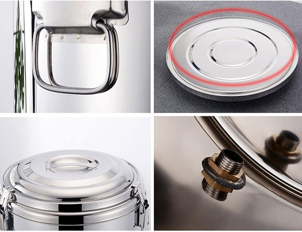 Drink Dispenser Beverage Dispenser Hot Water Dispenser Insulated for Tea, Tea Ice Bucket Beverage Warmers Drink Dispenser Stainless Steel Urn for Coffee Water for Parties buffets Hotels