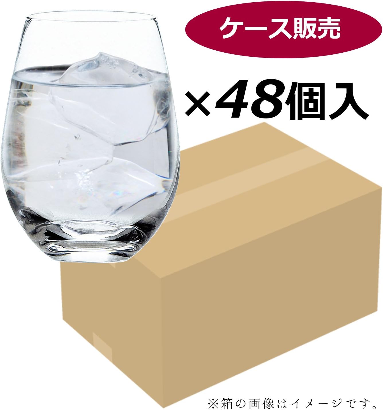 東洋佐々木ガラス Toyo Sasaki Glass Tumbler, Water Variation, 16.2 fl oz (490 ml), Set of 48, Sold by Case, Made in Japan, Good Design Award, Cold Cut T-24102hs-1ct