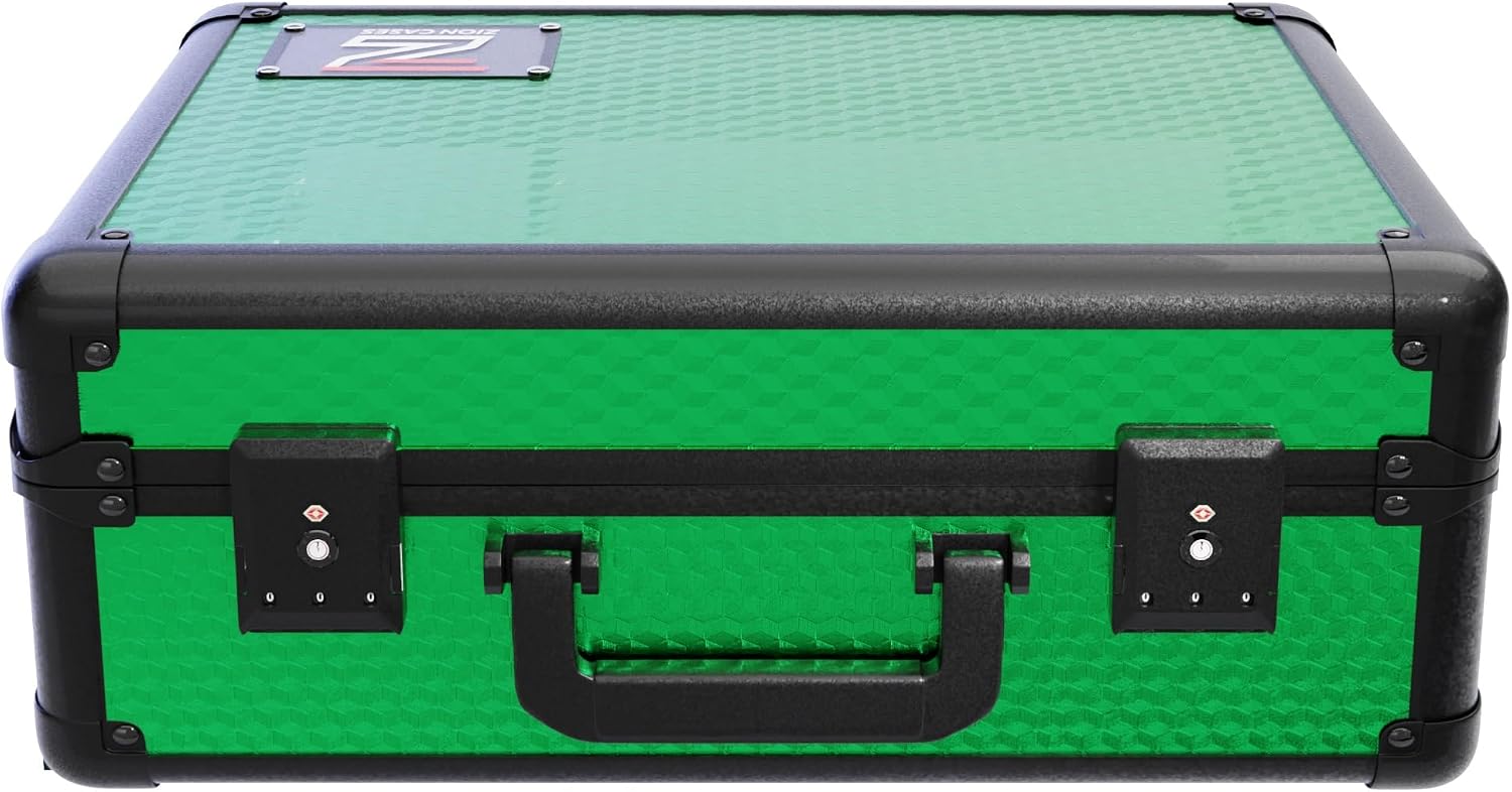 Zion Cases Slab Case XL Graded Card Case; The Original Slab Case for Graded Cards; Fits PSA, BGS, HGA, and CSG Graded Trading Card Slabs; Ideal Travel Storage Solution; (Cubed Green)