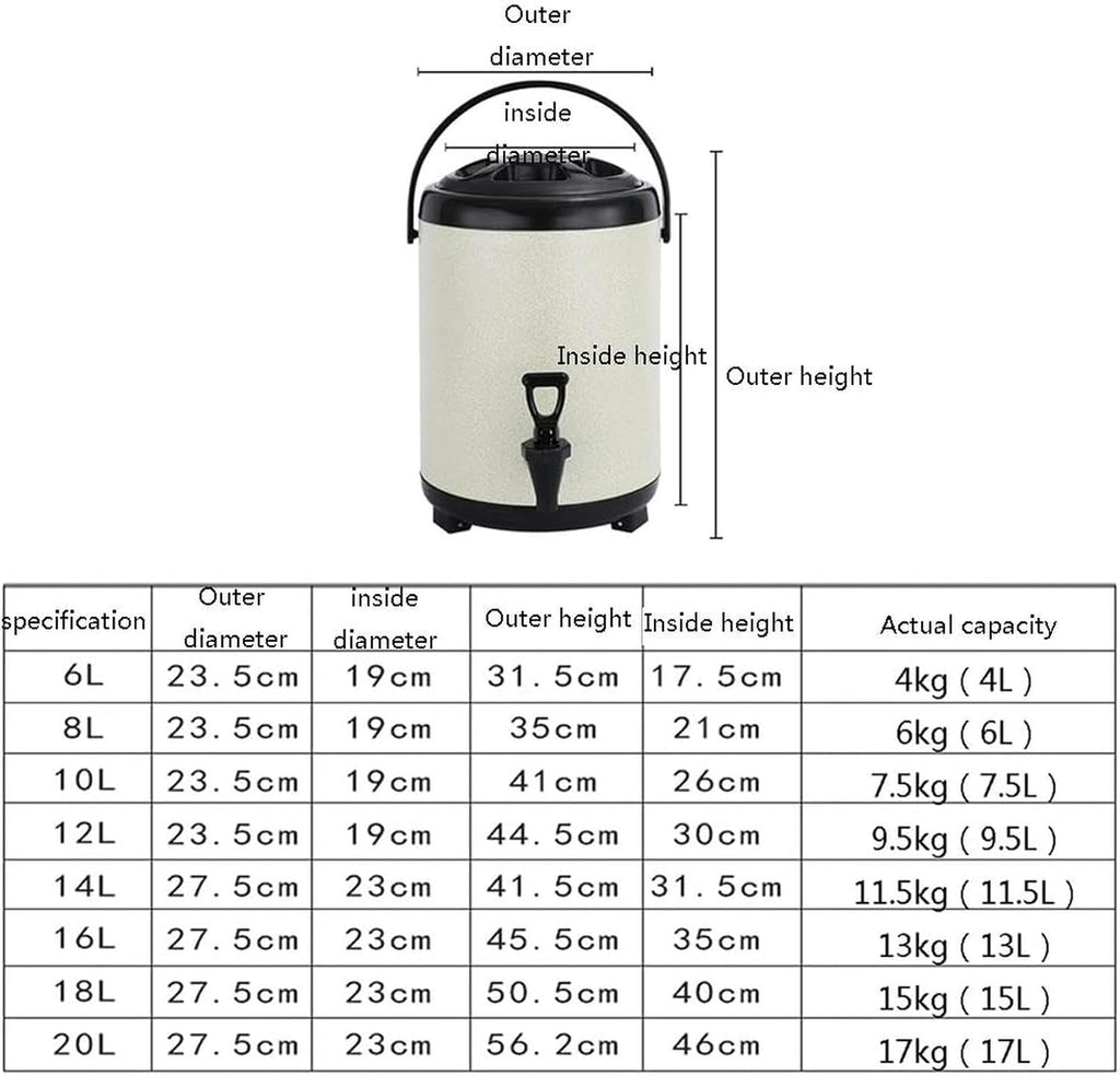 Electric Kettles Commercial Coffee Urn Hot Water Pot, Water/Beverage Dispenser for Keep Hot/Cold, Water Boiler and Beverage Warmer for Buffet, Adjustable Temperature/Black/8L