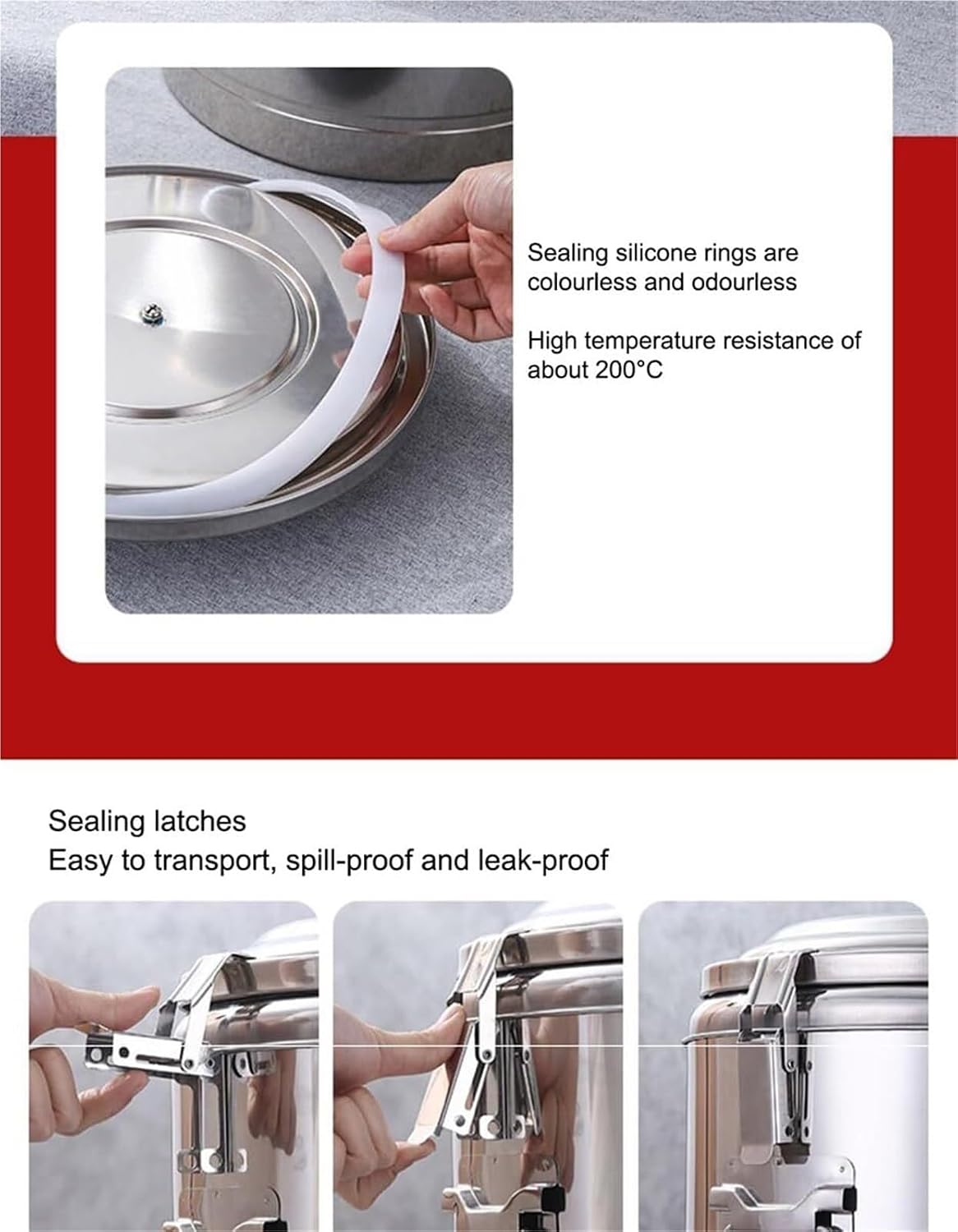 10L Insulated Beveradispenser For Catering, Stainless Steel Insulated Barrel With Tap, Hot Water Dispensers Tea Urn