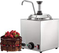 Cheese Dispenser with Pump,2.5L Capacity Hot Fudge Warmer, 800W Electric Hot Fudge Dispenser,10/20/30ML Automatic Cheese Dispenser for Hot Fudge Cheese Caramel (Single Head)