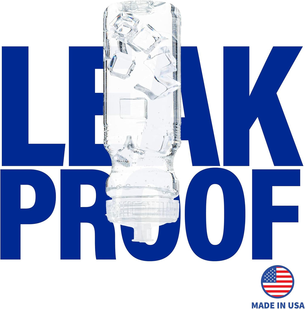 ZETY Bulk Water Bottles 100 Pack - 24 Ounce Reusable bottles Bulk - BPA-Free Easy Open Spin off Cap - Top-Rack - Dishwasher Safe - Sports Bottles (Clear)