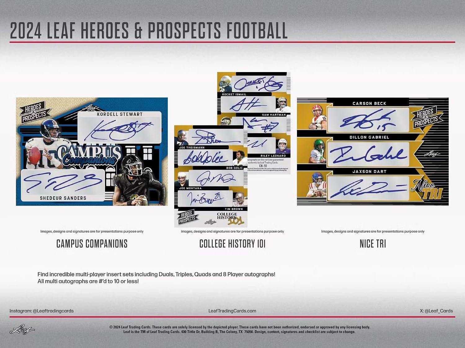 2024 Leaf Prospects & Heroes Football Hobby Box