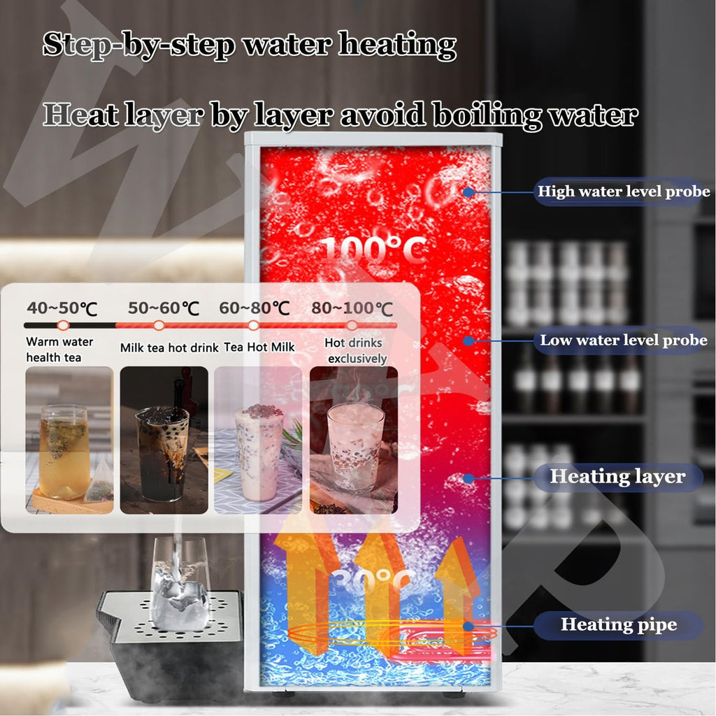 Electric Water Warmer - Commercial Hot Water Dispenser, Automatic Temperature Control 0℃ - 100℃ for Tea and Coffee in Restaurants