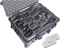 Case Club 8 Pistol and 24 Magazine Pre-Cut Heavy Duty Waterproof Case with 2 Included Silica Gel Canisters to Help Prevent Gun Rust (Upgraded Gen-2)