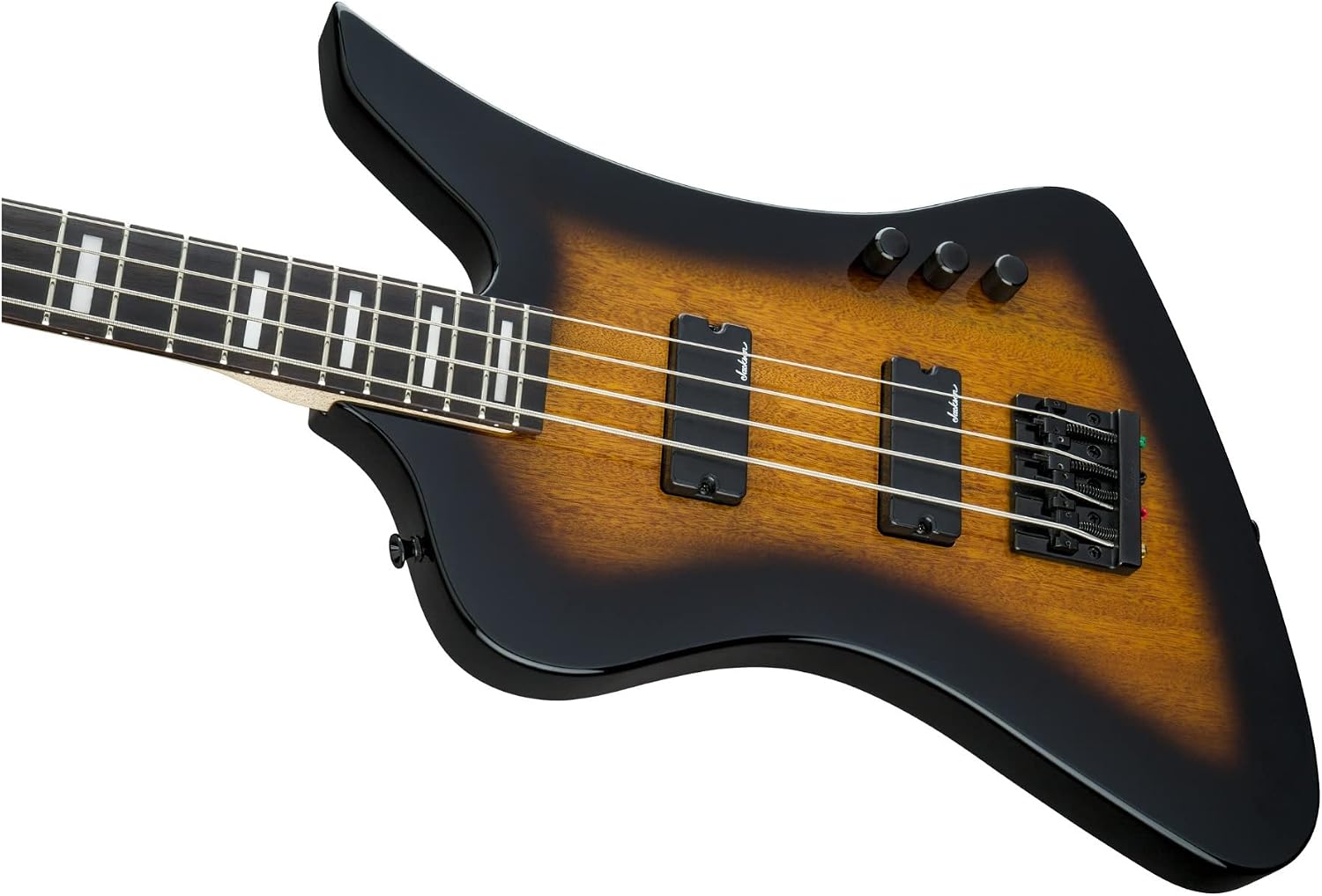 Jackson JS Series Kelly Bird Bass JS2, Tobacco Burst, Amaranth Fingerboard