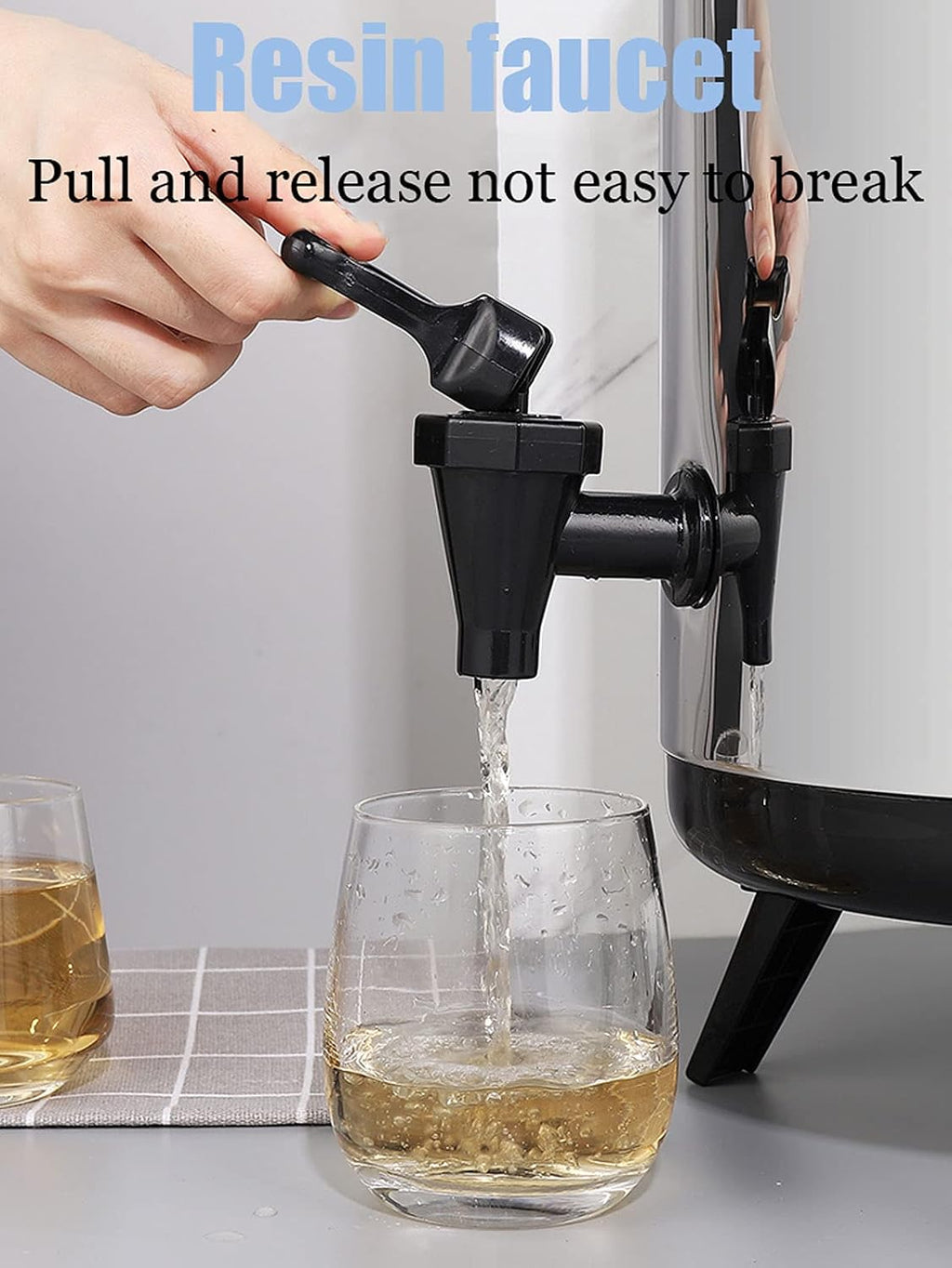 Drink Dispenser Commercial Coffee Urn, Beverage Dispenser with Tap for Mulled Wine Tea Milk Stainless Steel Hot Water Dispenser for Home Party Buffet Keep Warm for 6-8 Hours for Parties