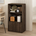 Furinno Jaya Pantry Organizers, 3-Tier Kitchen Cabinet, Coffee Bar, Kitchen Storage with Open Shelves and Closed Cabinet, for Pantry Organizers and Storage, Brown Walnut
