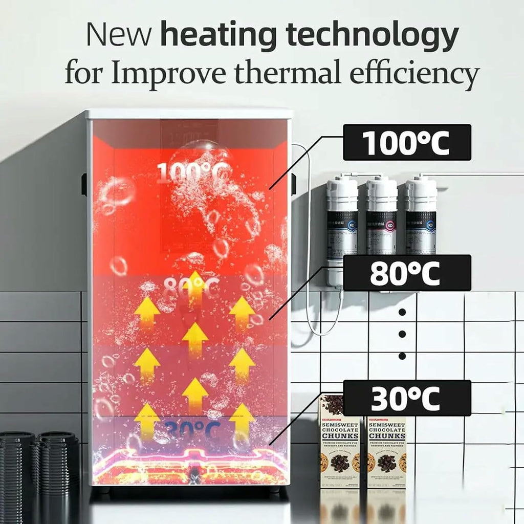Commercial Hot Water Dispenser, 80L/H Wall-Mounted Automatic Hot Water Pot with LCD Display, 3000W Multifunctional Drinking Water Equipment for Restaurants, Coffee Shops, Bars