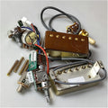 Guitar Pickups Alnico 2 Humbucker Pickups White Copper Base for Guitar DIY Parts Guitar Replacement Parts (Color : Gold)