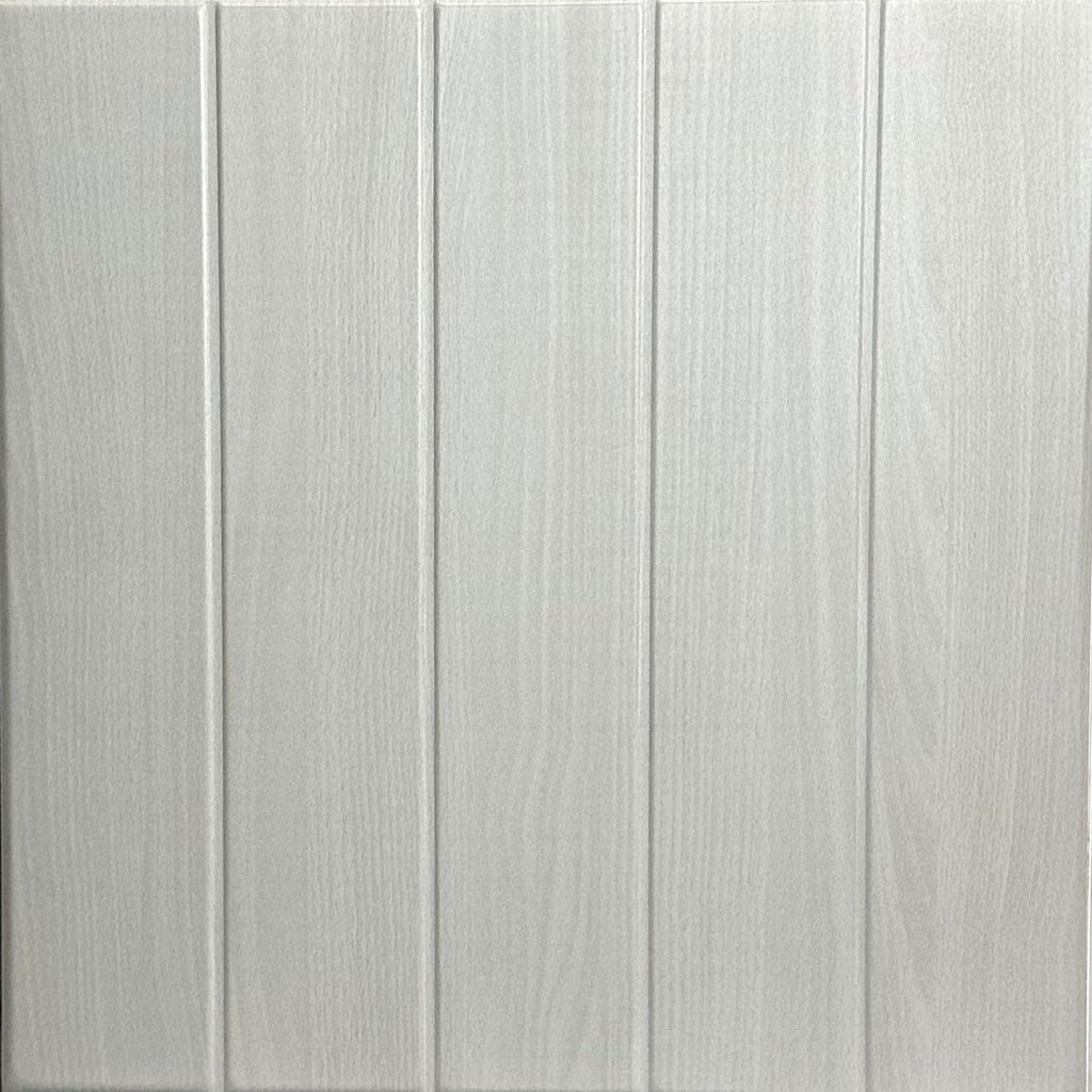 À LA MAISON CEILINGS R104 Bead Board Foam Glue-up Ceiling Tile (128 sq. ft./Case), Pack of 48, Washed Oak