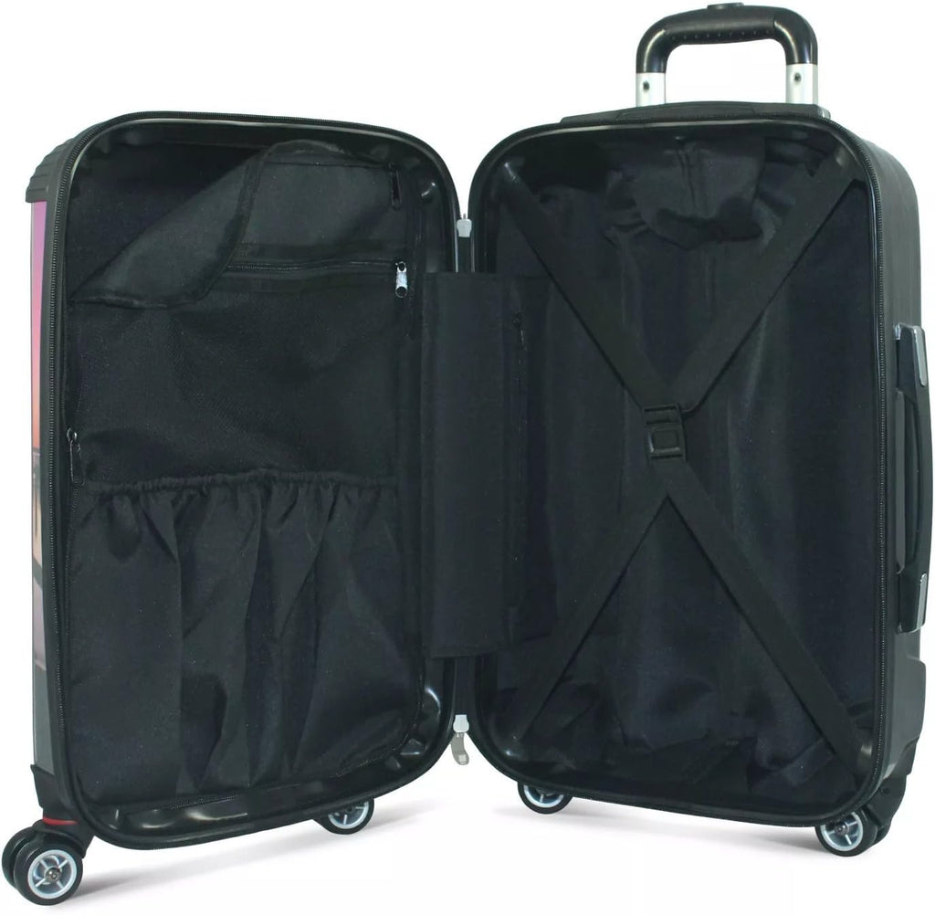 Glitter Moroccan Watercolor Suitcase - 24' Medium - Checked