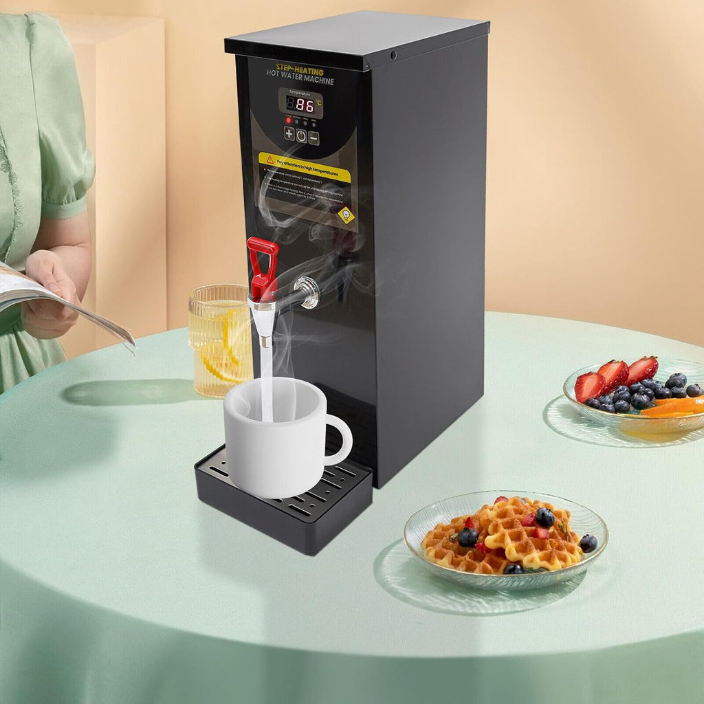 Commercial Hot Water Dispenser, 20000W Electric Water Boiler Electric Warmer Black Hot Water Machine, 86-212℉, Stainless Steel Liner and LCD Display, for Restaurant, Hotel, Office