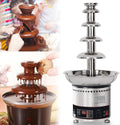 Chocolate Fountains,4/5/6Tiers Electric Chocolate Fountain Stainless Steel Fondue Waterfall Melting Machine with Temperature Control for Party Restaurant Wedding Buffet Equipment ( Color : 6Tier )