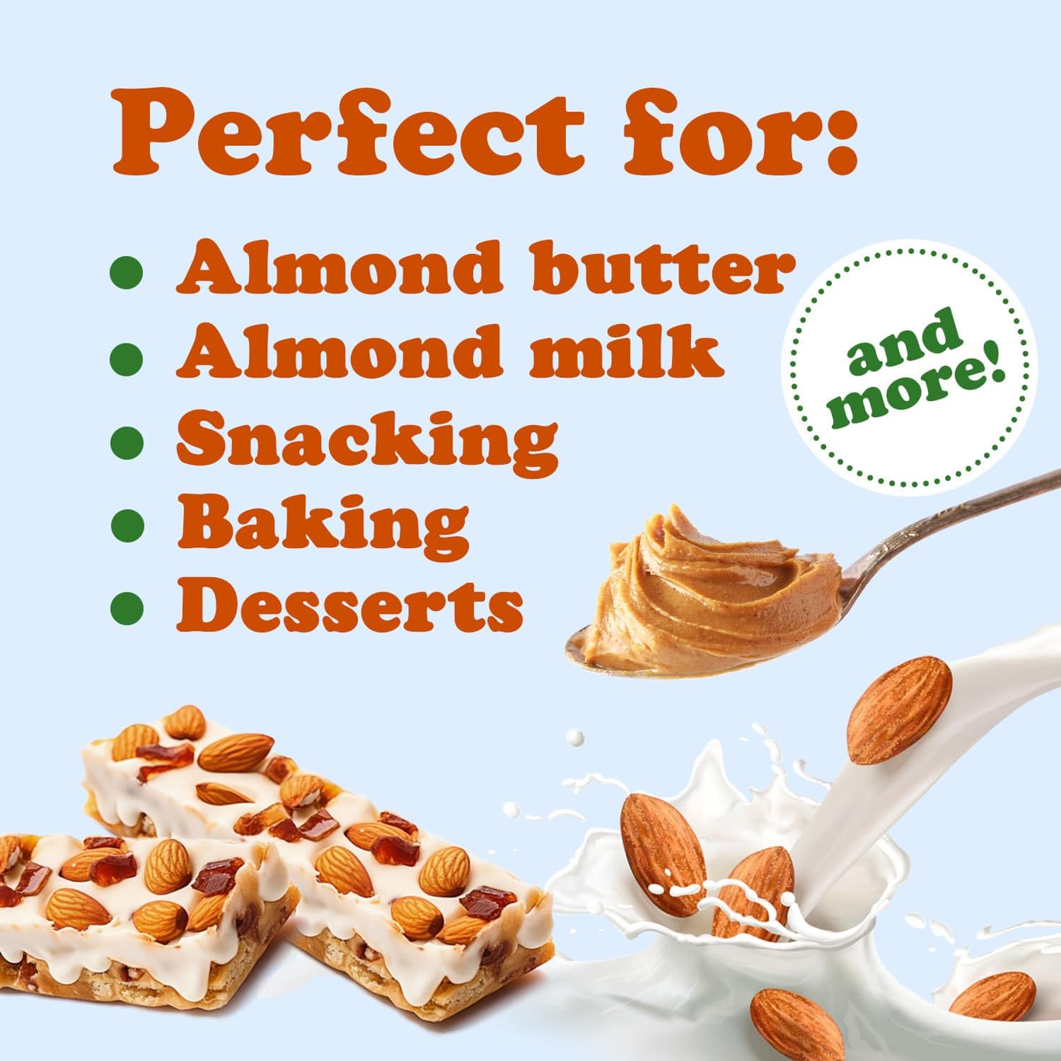 Food to Live - Organic Imported Raw Almonds, 25 Pounds Non-GMO, Whole, No Shell, Unpasteurized, Unsalted, Vegan, Kosher, Keto-Friendly.