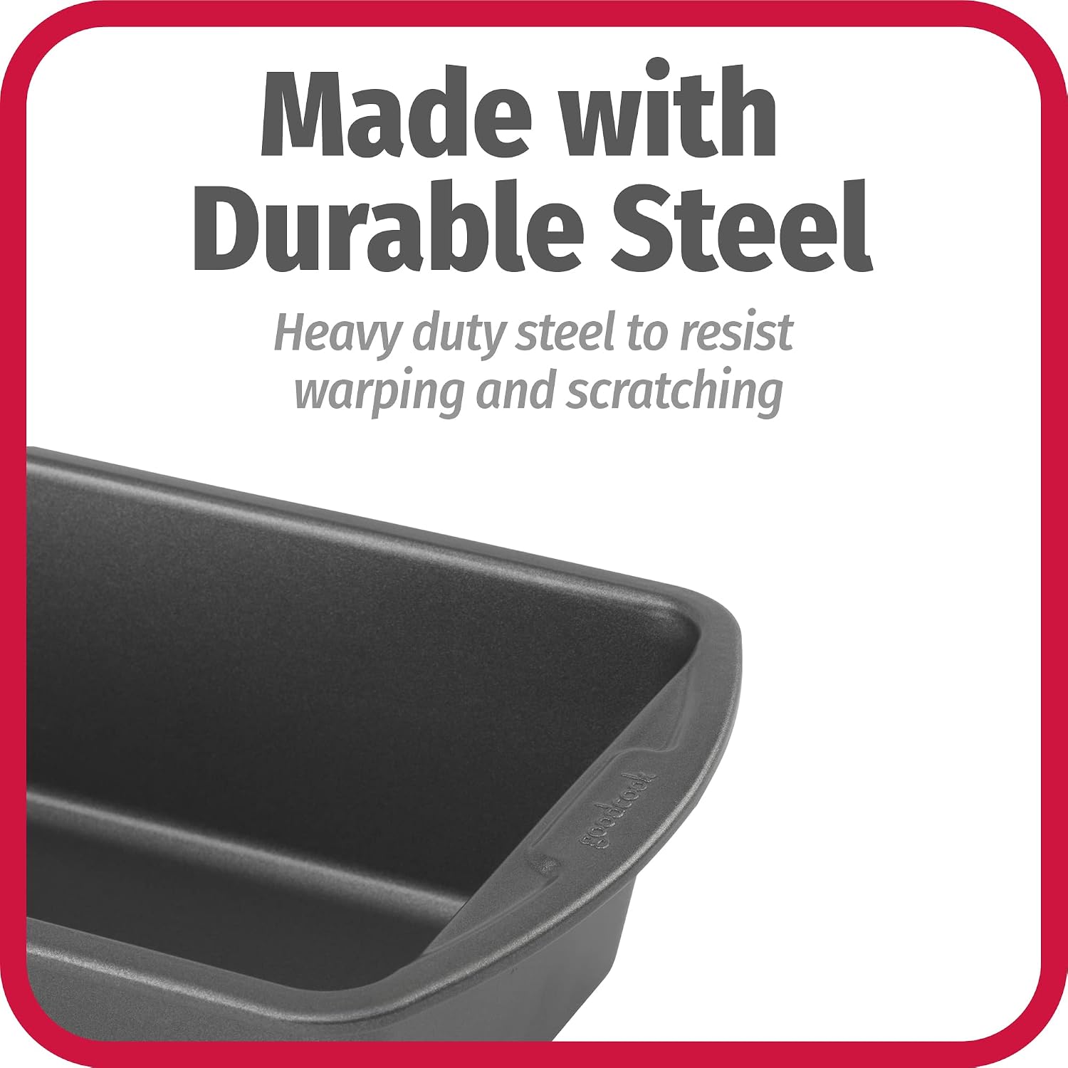 GoodCook Nonstick Loaf Pan Extra-Large Heavy-Duty Steel Bakeware with Easy-Clean Non-Stick Coating,Oven & Dishwasher Safe Pan for Meatloaf Breads Cakes Lasagnas Casseroles,13x5-Inch,Gray,(Pack of 12)
