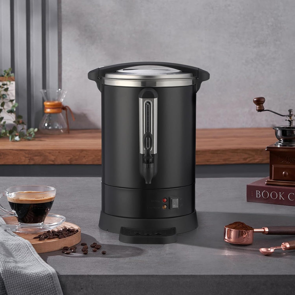 ‌Electric Hot Water Urn 80-Cup 12L Commercial - Double Wall Hot Beverage Dispenser with Fast Brew, Easy-Clean Stainless Steel Design for Weddings, Parties, Restaurants, Buffets