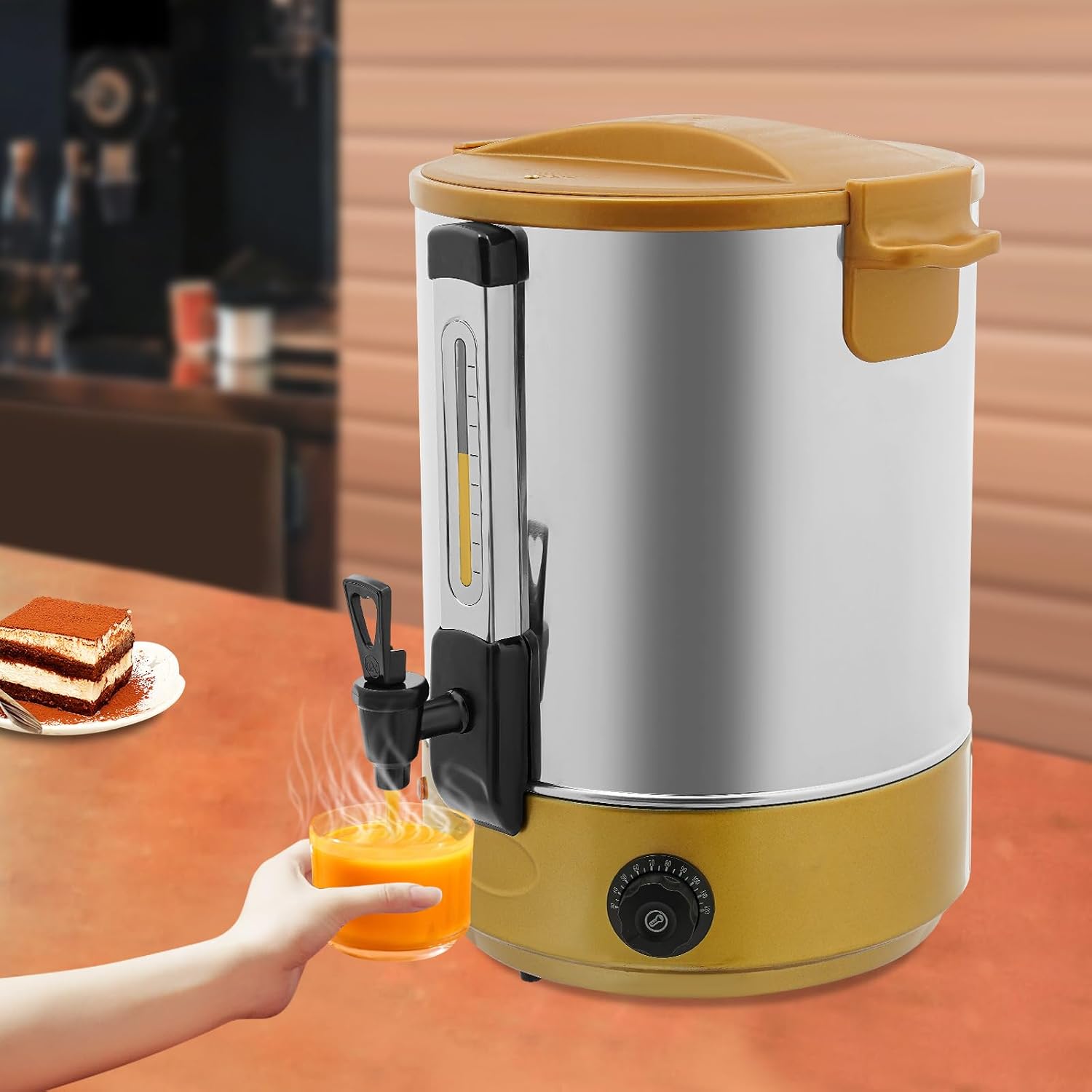 DNYSYSJ Electric Water Boiler, Electric Kettle Kitchen Appliances with Temperature Control (86-230°f), 304 Stainless Steel Hot Water Heater Water Dispenser Coffee Maker for Office Home
