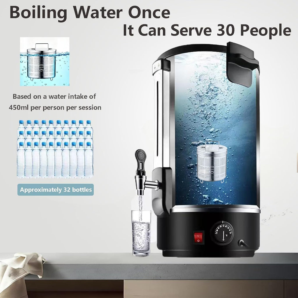 Commercial Coffee Urn 20 L Coffee Dispenser with Upgraded Percolator,Stainless Steel Hot Water Urn Beverage Dispenser with Keep Warm Mode, Large Coffee Maker 35L