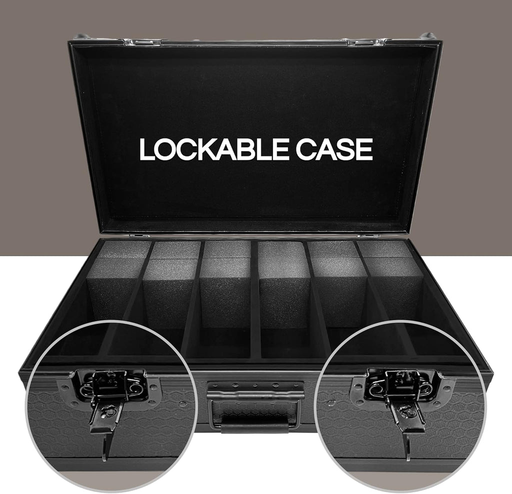 Hard Storage Case for 250+ Graded Cards Slabs | Designed for PSA, BGS, CGC, Toploaders, One-Touch, etc. | Strong Protection, Lockable Box with Foam Blocks