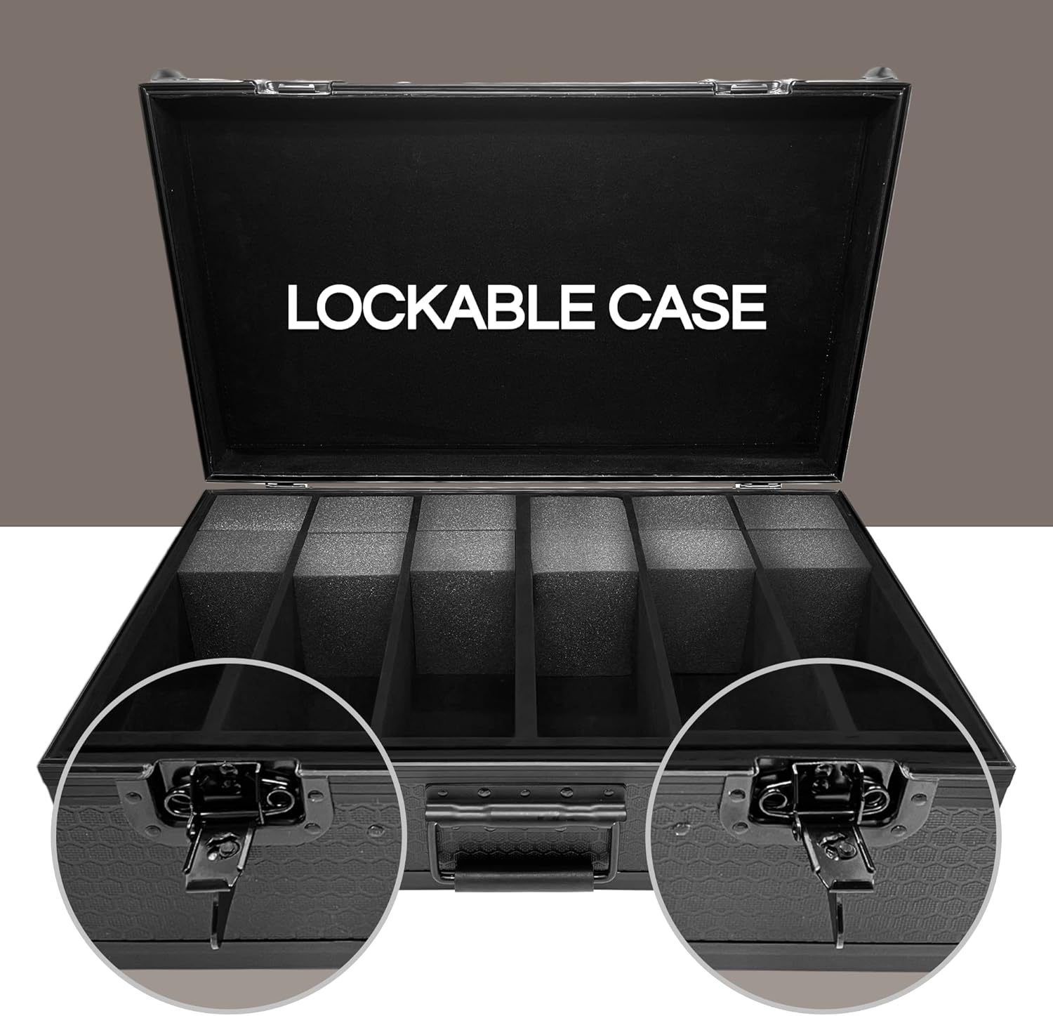 Hard Storage Case for 250+ Graded Cards Slabs | Designed for PSA, BGS, CGC, Toploaders, One-Touch, etc. | Strong Protection, Lockable Box with Foam Blocks