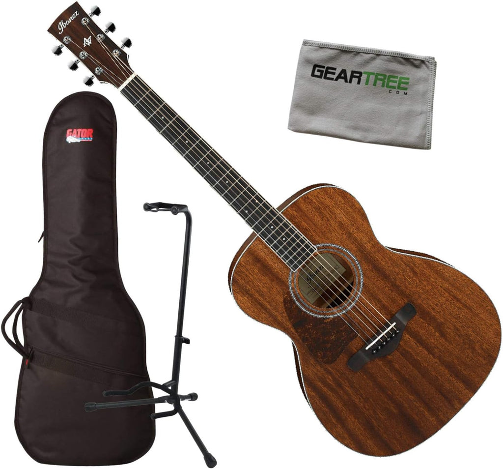 Ibanez AC340L OPN Left-Handed Mahogany Top Acoustic Guitar w/Bag, Stand, and Clo