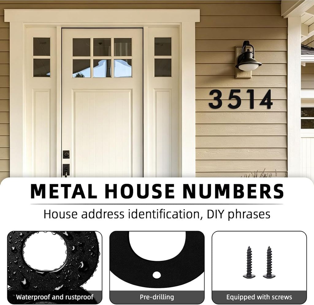 28 Inch House Numbers for Outside, Metal Address Numbers for Home Door，Suitable for Outdoor Signage，Mailbox Letters, Courtyard Address Alphabet Decorations(28', Number 3)