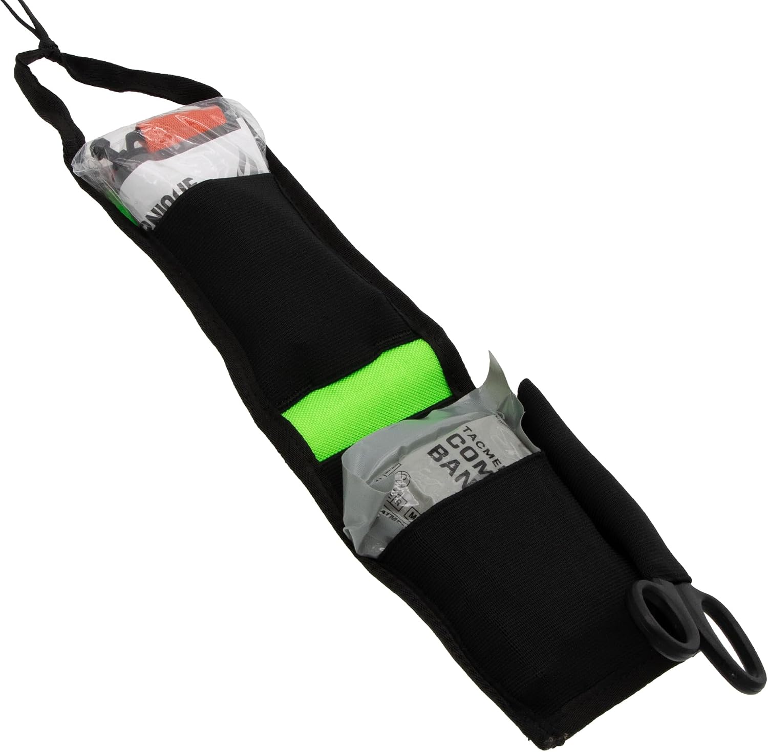 Arborist Medical Kit - Basic Version - Neon Green Neon Green Pouch with Tourniquet, Bandage, Shears, Gloves
