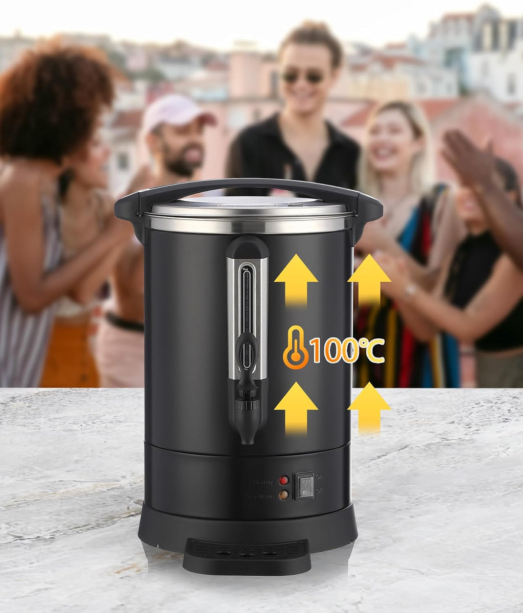 Commercial Coffee Maker 100 Cup, Double Layer Stainless Steel Coffee Urn 14 L/3.7 gal Electric Hot Beverage Dispenser Large Hot Water Dispenser Coffee Dispenser Hot Water Urn For Business Catering