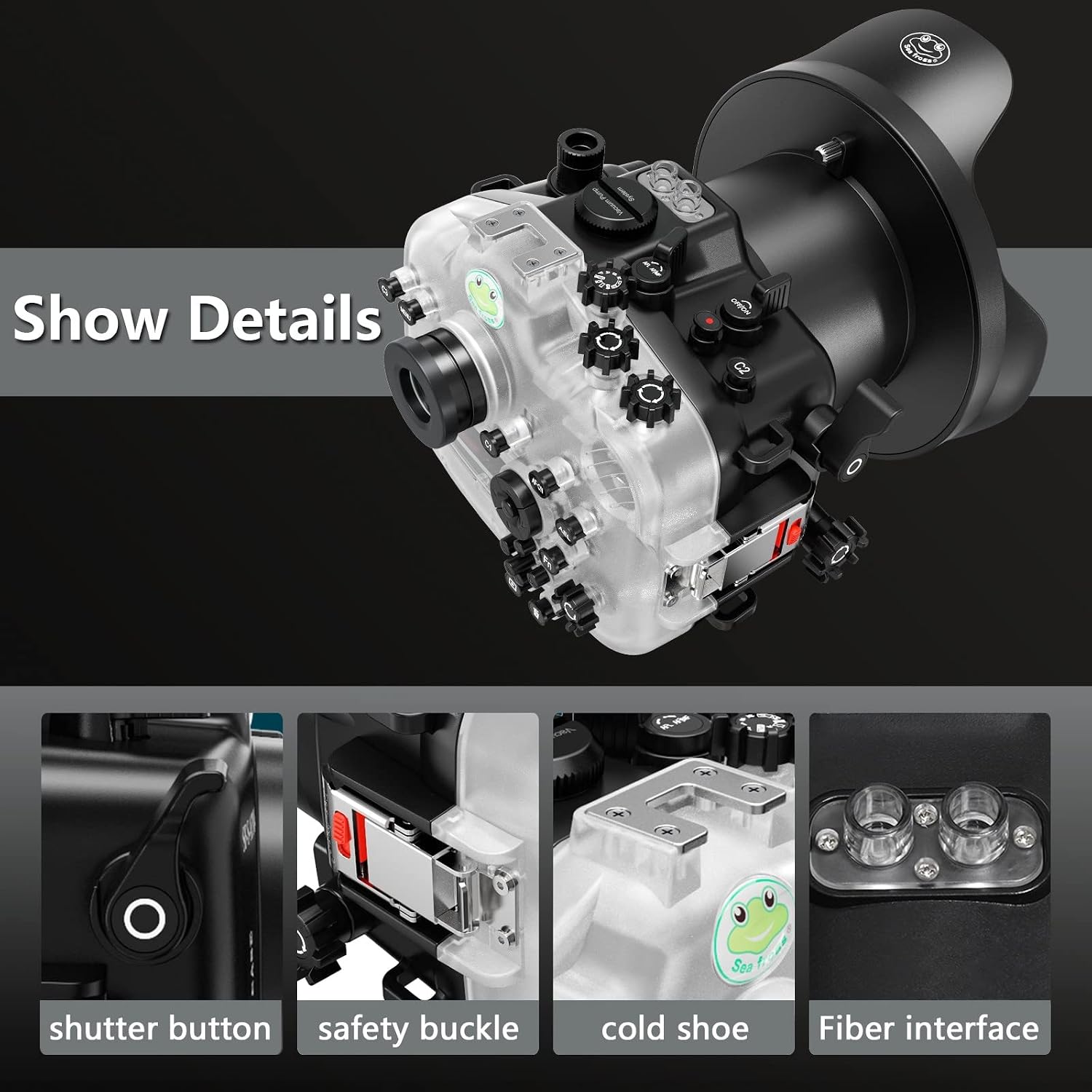 Seafrogs Underwater Housing for Sony A7M4 A7 IV + WA005-A 6 Inch Dome Port Kit [40M/130FT] Waterproof Case for Sony Alpha7 IV (ILCE-7M4 a74) +28-70mm F3.5-5.6, 24-70mm F2.8 GM Lens