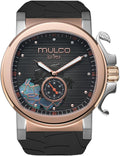 MULCO Le Fleur Gardenia Women's Watch – 43 mm Stainless-Steel Case, Rose-Gold Bezel, Mother-of-Pearl Dial with Crystal Accents, Pure Silicone Strap, Quartz Multifunction Movement, 10 ATM Waterproof