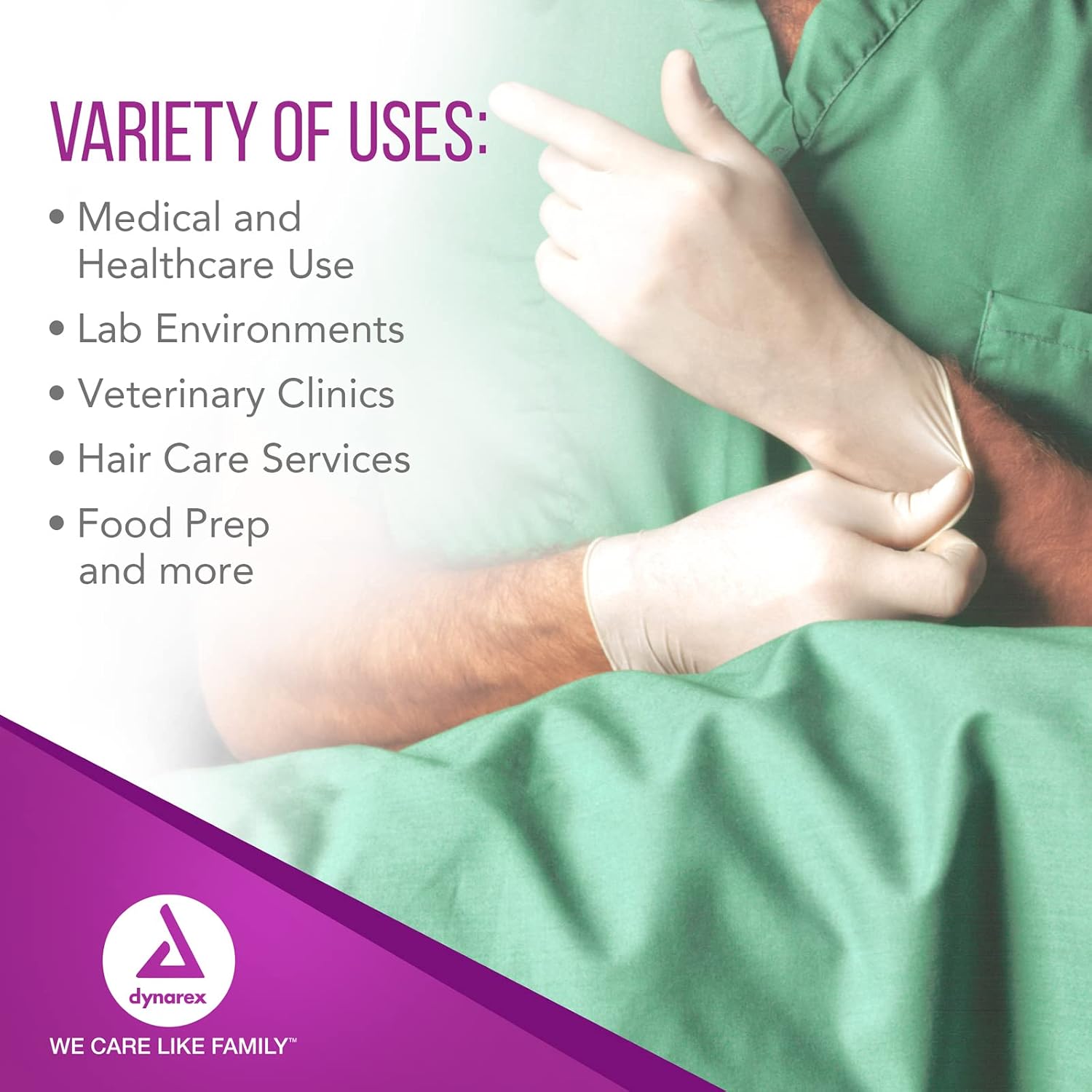 Dynarex Sterile Disposable Latex Surgical Gloves, Powder-Free, Packaged in Pairs, Medical and Healthcare Use, Veterinary Clinic, Bisque, Size 7.0, 1 Case of 200 Pairs of Gloves (Packaging May Vary)