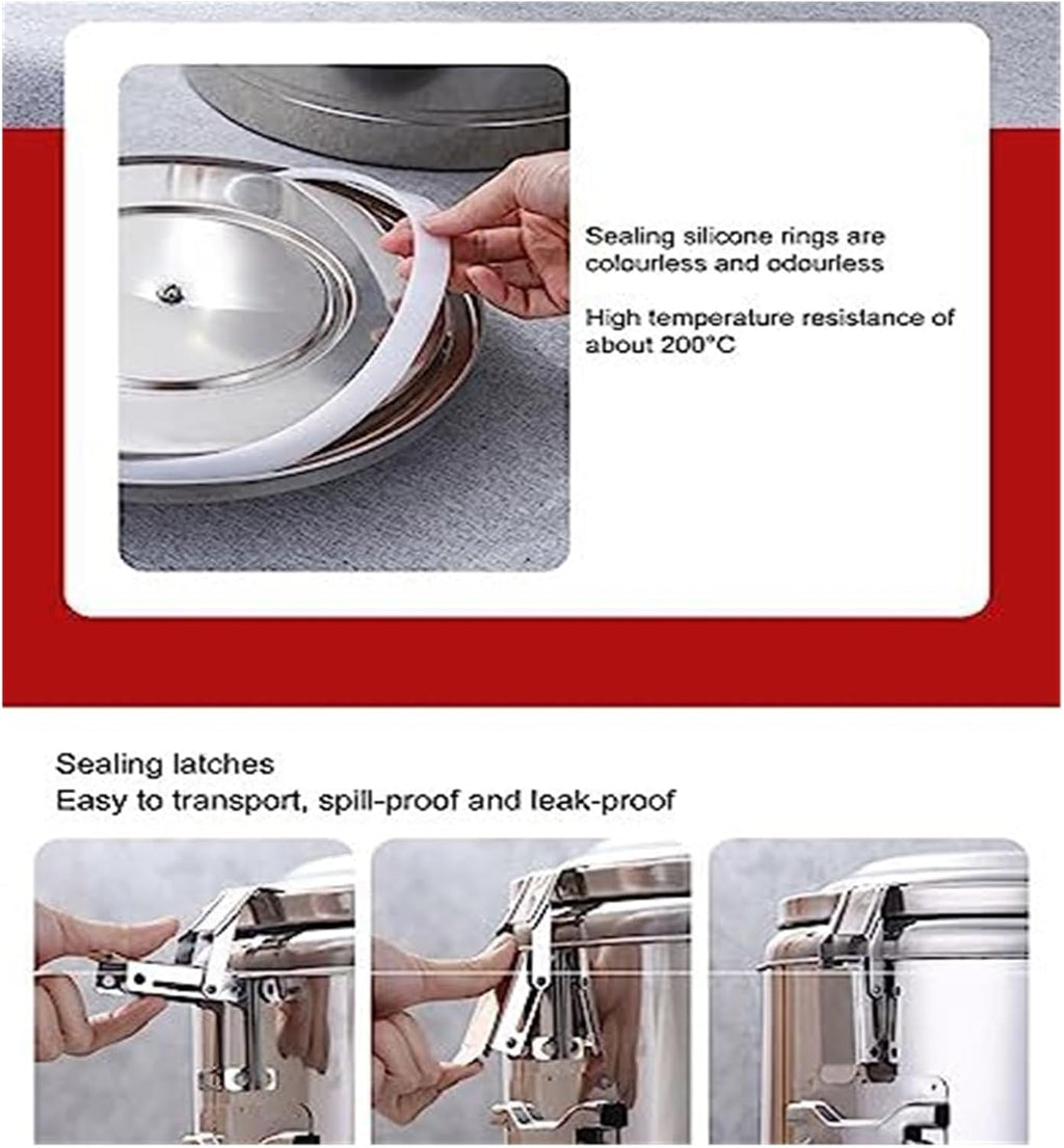 Insulated Hot Water Dispenser with Faucet - Stainless Steel Beverage Server, Commercial & Home Use for Coffee, Tea, Parties, Events, Camping - 10L to 80L Capacity Options