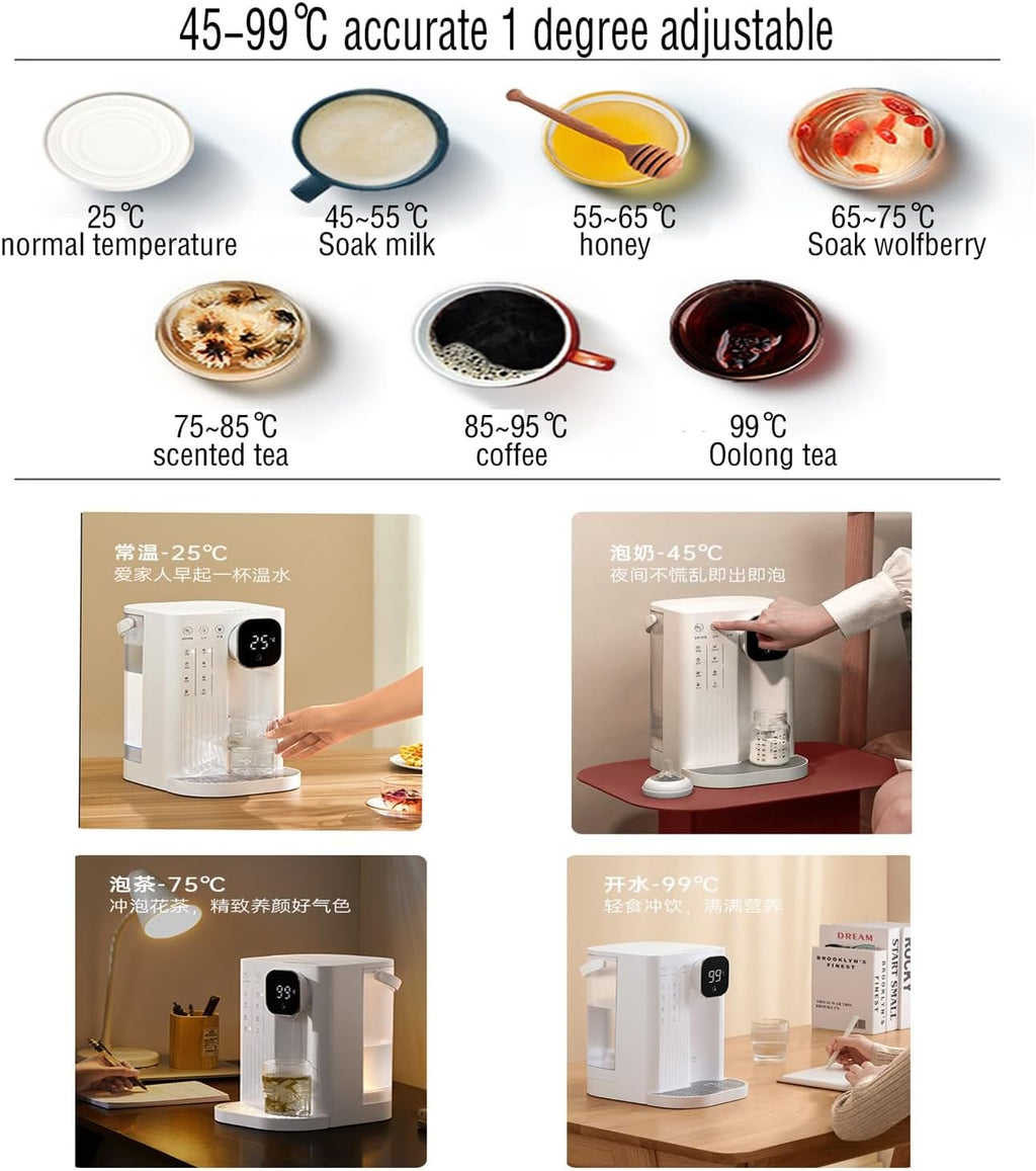instant hot water kettle hot cocoa dispenserSmall instant hot household water purifier tabletop pumping water boiler 4-stage temperature control(Color:c)