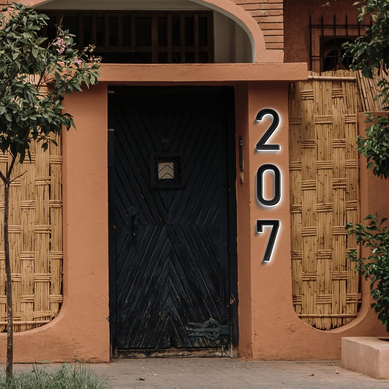 20' Backlit LED Address Numbers For House, Light Up House Numbers For Outside, Lighted Address Signs For Houses, Illuminated Large House Numbers For Outside,Q