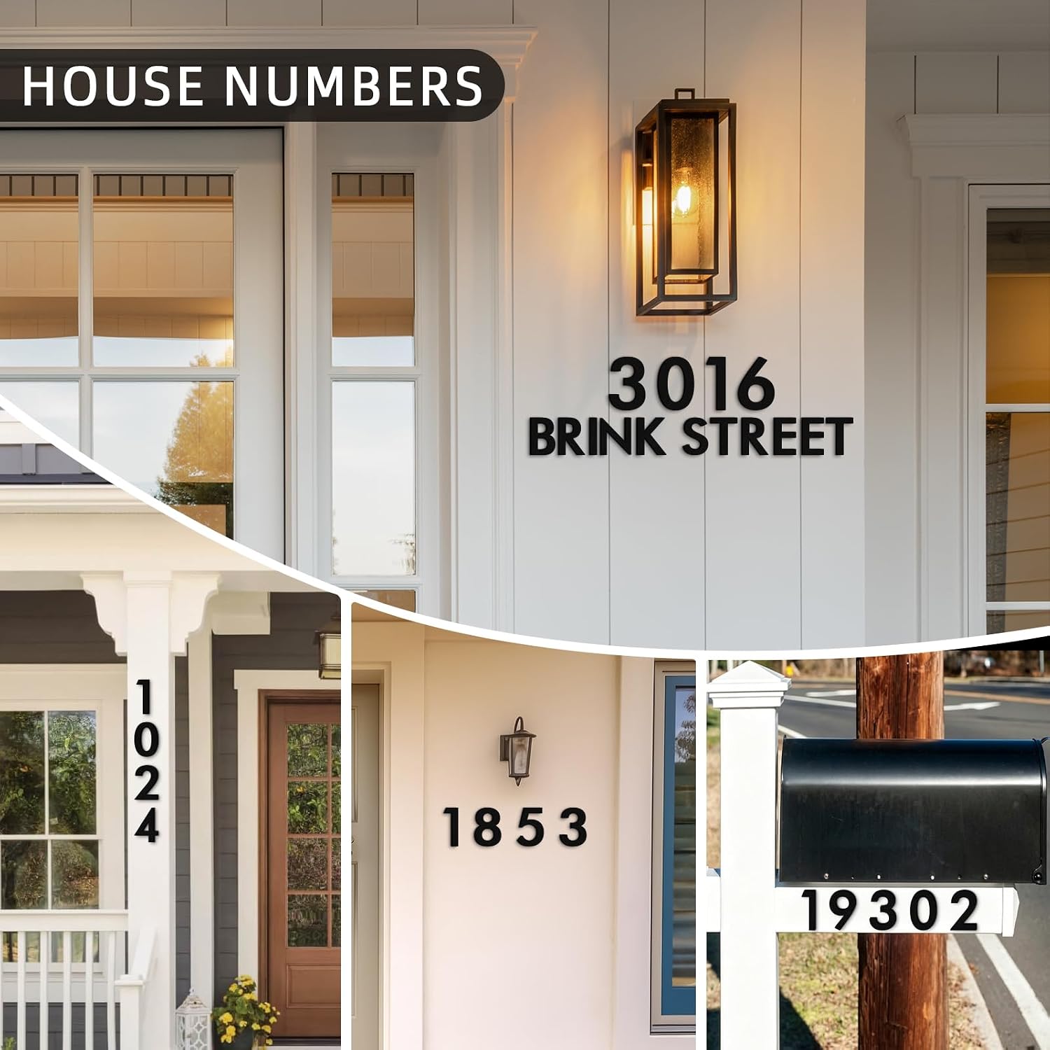 28 Inch House Numbers for Outside, Metal Address Numbers for Home Door，Suitable for Outdoor Signage，Mailbox Letters, Courtyard Address Alphabet Decorations(28', Number 3)